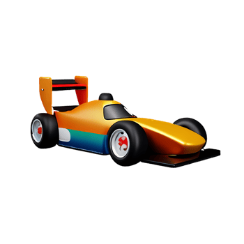 race car 3d rendering icon illustration png