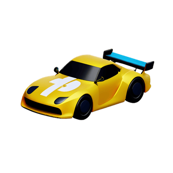 race car 3d rendering icon illustration png