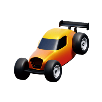 race car 3d rendering icon illustration png