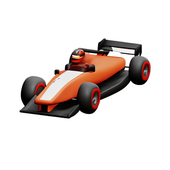 race car 3d rendering icon illustration png