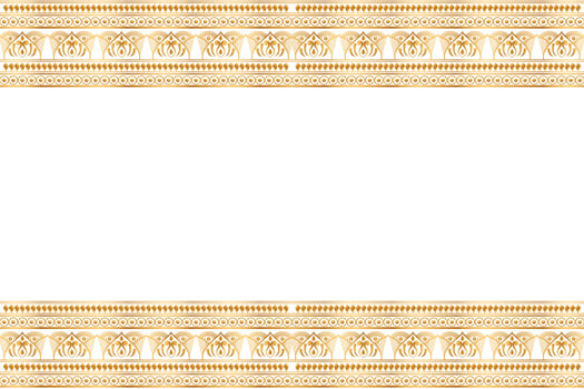 Luxury Islamic Golden Line Lace Border Thai Pattern Ornament Wedding Invtation Card Background vector
