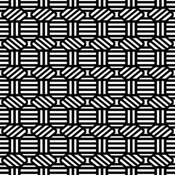 Abstract seamless pattern with silhouettes flowers in black and white. Floral repeating monochrome background. Endless print texture. Fabric design. Wallpaper - vector