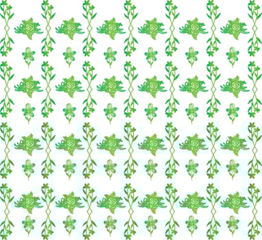 Abstract seamless pattern with silhouettes flowers in black and white. Floral repeating monochrome background. Endless print texture. Fabric design. Wallpaper - vector