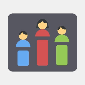 Icon chart. Indonesian general election elements. Icons in flat style. Good for prints, posters, infographics, etc. vector