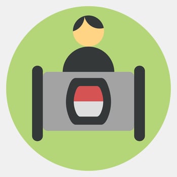 Icon voting booth. Indonesian general election elements. Icons in color mate style. Good for prints, posters, infographics, etc. vector