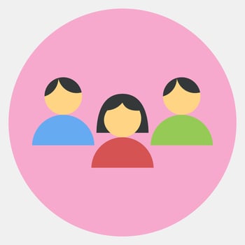 Icon voters. Indonesian general election elements. Icons in color mate style. Good for prints, posters, infographics, etc. vector
