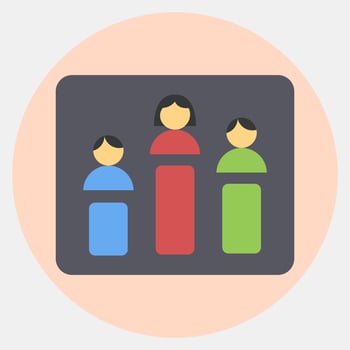Icon chart. Indonesian general election elements. Icons in color mate style. Good for prints, posters, infographics, etc. vector