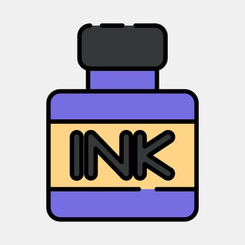Icon ink. Indonesian general election elements. Icons in filled line style. Good for prints, posters, infographics, etc. vector
