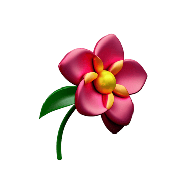jasmine flower 3d rendering icon illustration png