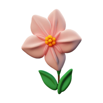 jasmine flower 3d rendering icon illustration png