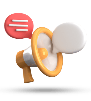 3d rendering of megaphone and speech bubble icons, 3D pastel chat icon set. png