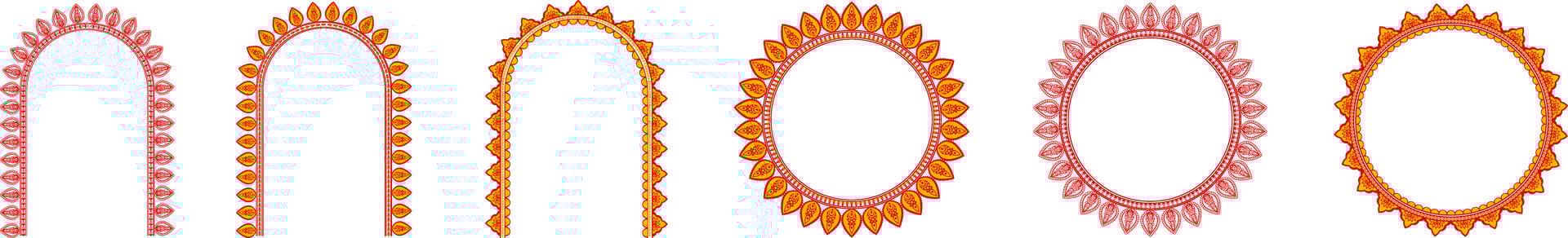 Durga Puja Border Decorations Durga Puja Frame Durga Puja Background vector