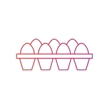 Egg tray Icon. Egg tray Gradient Icon Symbol Vector Illustration