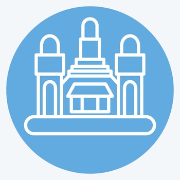 Icon Bangkok. related to Capital symbol. blue eyes style. simple design editable. simple illustration vector