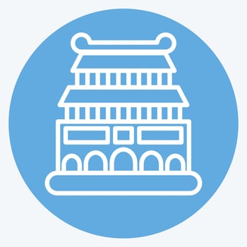 Icon Beijing. related to Capital symbol. blue eyes style. simple design editable. simple illustration vector