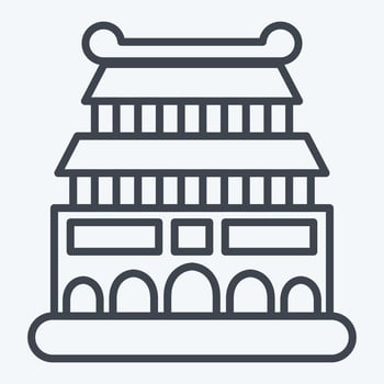 Icon Beijing. related to Capital symbol. line style. simple design editable. simple illustration vector