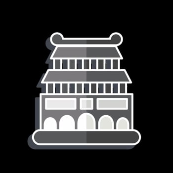 Icon Beijing. related to Capital symbol. glossy style. simple design editable. simple illustration vector