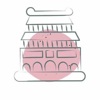 Icon Beijing. related to Capital symbol. Color Spot Style. simple design editable. simple illustration vector