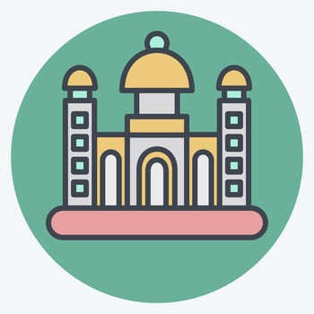 Icon Dhaka. related to Capital symbol. color mate style. simple design editable. simple illustration vector