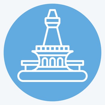 Icon Jakarta. related to Capital symbol. blue eyes style. simple design editable. simple illustration vector