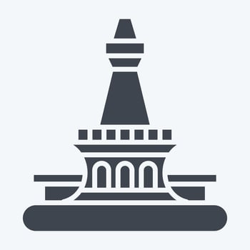 Icon Jakarta. related to Capital symbol. glyph style. simple design editable. simple illustration vector