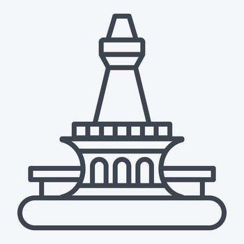 Icon Jakarta. related to Capital symbol. line style. simple design editable. simple illustration vector
