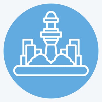 Icon Kuala Lumpur. related to Capital symbol. blue eyes style. simple design editable. simple illustration vector