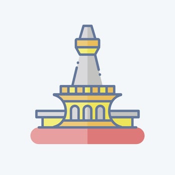 Icon Jakarta. related to Capital symbol. doodle style. simple design editable. simple illustration vector