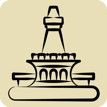 Icon Jakarta. related to Capital symbol. hand drawn style. simple design editable. simple illustration vector