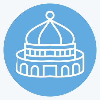Icon Jerusalem. related to Capital symbol. blue eyes style. simple design editable. simple illustration vector