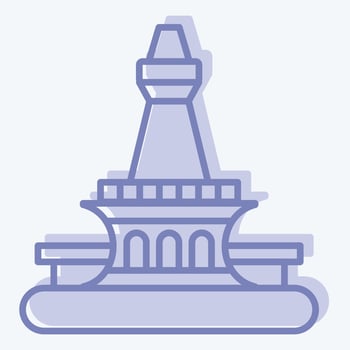 Icon Jakarta. related to Capital symbol. two tone style. simple design editable. simple illustration vector