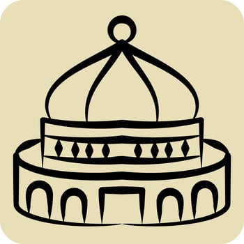 Icon Jerusalem. related to Capital symbol. hand drawn style. simple design editable. simple illustration vector