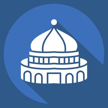 Icon Jerusalem. related to Capital symbol. long shadow style. simple design editable. simple illustration vector
