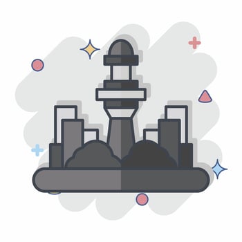 Icon Kuala Lumpur. related to Capital symbol. comic style. simple design editable. simple illustration vector