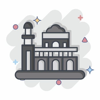 Icon Manila. related to Capital symbol. comic style. simple design editable. simple illustration vector