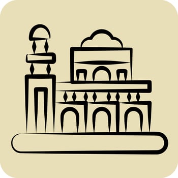 Icon Manila. related to Capital symbol. hand drawn style. simple design editable. simple illustration vector