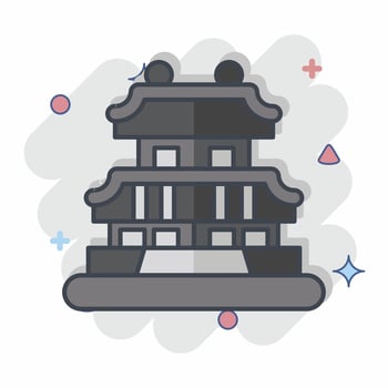 Icon Seoul. related to Capital symbol. comic style. simple design editable. simple illustration vector