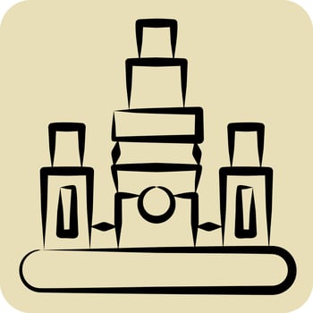 Icon Taipei. related to Capital symbol. hand drawn style. simple design editable. simple illustration vector