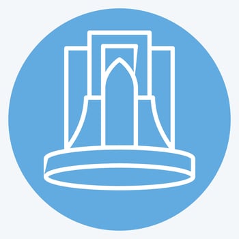Icon Tehran. related to Capital symbol. blue eyes style. simple design editable. simple illustration vector