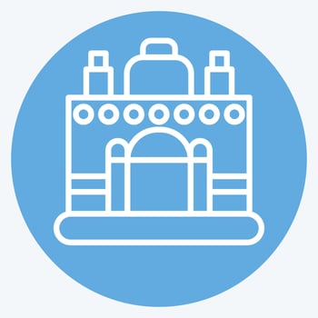Icon Vientiane. related to Capital symbol. blue eyes style. simple design editable. simple illustration vector