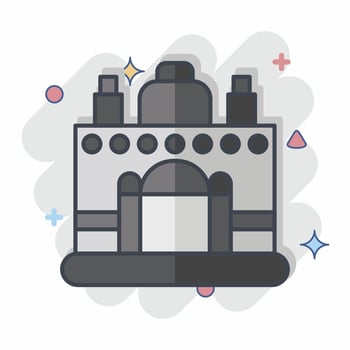 Icon Vientiane. related to Capital symbol. comic style. simple design editable. simple illustration vector