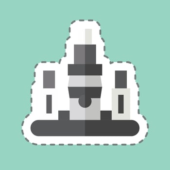 Sticker line cut Taipei. related to Capital symbol. simple design editable. simple illustration vector