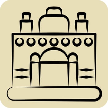 Icon Vientiane. related to Capital symbol. hand drawn style. simple design editable. simple illustration vector