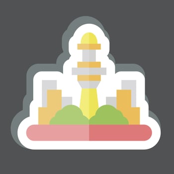 Sticker Kuala Lumpur. related to Capital symbol. simple design editable. simple illustration vector