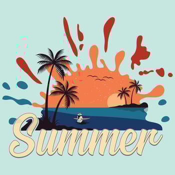 Summer t shirt design , surfing paradise Santa Monica beach, all you need is love and a sunset , vector