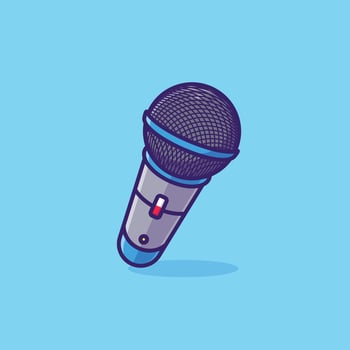 Microphone simple cartoon vector illustration electronic devices concept icon isolated