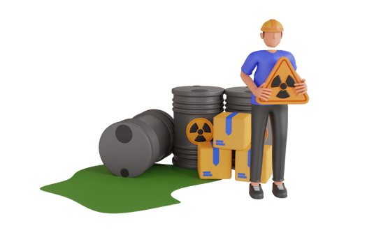 3d illustration of barrels hazard liquid. Containers toxic and chemical substances. 3d illustration of hazardous chemical waste in barrels png