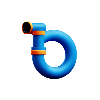 pipe 3d rendering icon illustration png