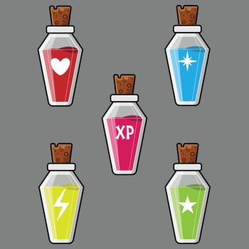The Illustration of Boost Potion Game Item vector