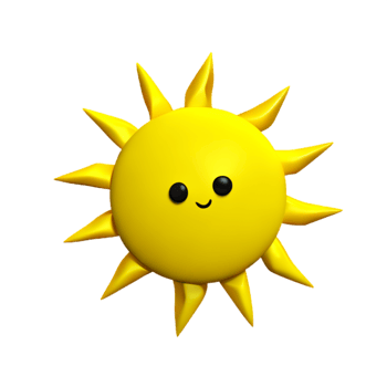 Sun Cute Summer AI Generative png